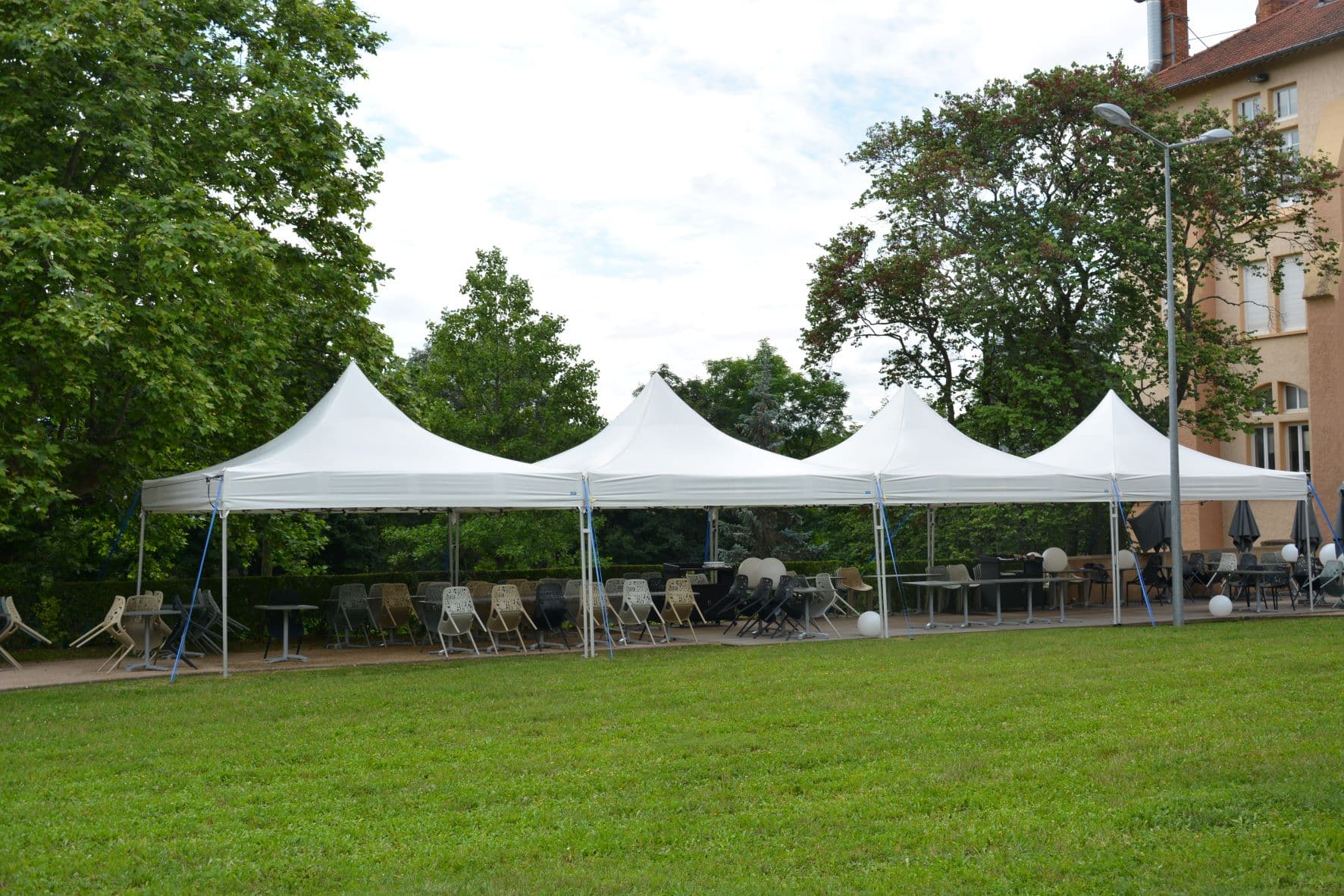 An LP Tent XP catering tent serving a busy outdoor event