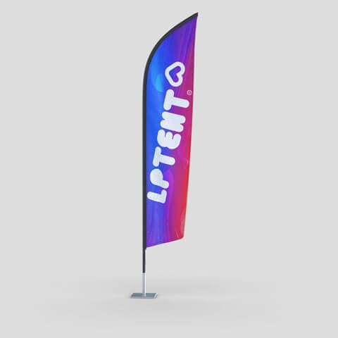 LP Tent FLAG 2.8 m printed promotional flag